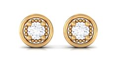 Product Details These earrings feature a pair of round-cut real diamonds surrounded by a gold beaded circle and secured with screw-back closures. The round-cut diamonds are of high quality, reflecting light beautifully and providing a brilliant sparkle. The gold beaded circle setting adds a touch of elegance and sophistication to the earrings, while the screw-back closure ensures that they stay securely in place. These earrings are a timeless and classic choice for anyone looking for a pair of s Beaded Circle, Reflecting Light, Earrings Making, Solitaire Studs, Signature Jewelry, Diamond Stud Earrings, Diamond Gold, Timeless Jewelry, Quality Diamonds