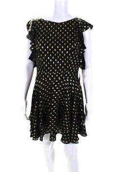 ad eBay - Click here to see full item description. Ruffled Dress, Mac Duggal, Ruffle Dress, Dress Black, Click Here, Polka Dot, Polka Dots