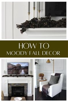 how to decorate a fireplace mantel with fall decor