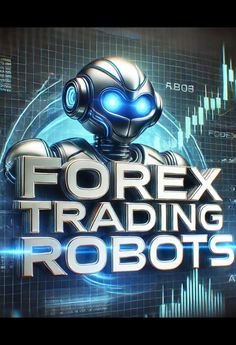 the forex trading robot logo is shown in front of an image of a stock market