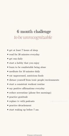 Be Unrecognizable, Self Care Activities, Self Motivation