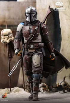 the star wars action figure has been made to look like boba fett and darth vader