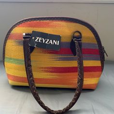 Zigzag Stitch Suede Handles And Trim Inside And Out. Orange, Yellow, Purple, Green Design. Double Zipper. Like New. Travel Satchel With Yellow Leather Handles, Yellow Leather Handle Shoulder Bag For Travel, Bohemian Yellow Shoulder Bag For Travel, Travel Yellow Satchel With Leather Handles, Yellow Travel Satchel With Leather Handles, Yellow Bohemian Shoulder Bag For Travel, Yellow Bohemian Shoulder Bag For Shopping, Bohemian Yellow Satchel Shoulder Bag, Yellow Bohemian Satchel Shoulder Bag