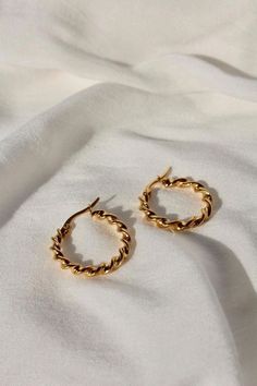 Crystal Point Jewelry, Anniversary Jewelry, Sterling Jewelry, Crystal Stud Earrings, Quartz Earrings, Ear Jewelry, Gold Hoop, Gold Hoop Earrings, Unique Earrings