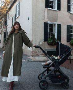 @cocoshalom wins Fall fashion. Only a few of our beloved Marin Trench in olive branch remain.