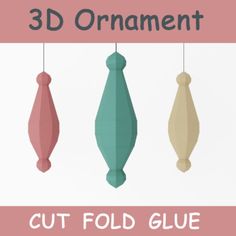 3d ornament cut fold glue - ons for crafts and diy projects