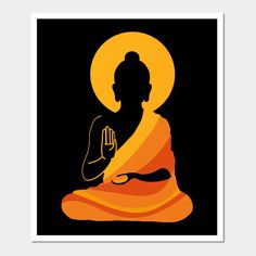 an image of buddha sitting in the lotus position with his hand up to the side