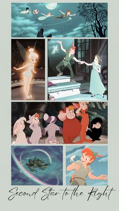 various scenes from disney's animated movie