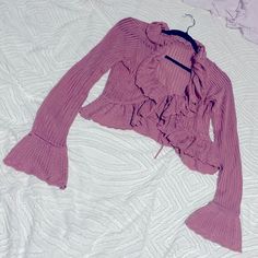 Reposhing This Item I Purchased From @Amandaalcant649. Loved It, But Ready To Rotate For Something New. Never Worn, A Little Too Small For Me Questions? Leave A Comment Below! Crop Cardigan, Flare Sleeves, Fashion Baby, Cropped Cardigan, Fall 2024, Flared Sleeves, Dark Pink, School Year, Something New