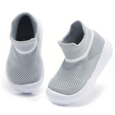 PRICES MAY VARY. Friendly Sock-like Upper: Sock-like stretchy textile construction upper hugs the foot to keep them comfortable and flexible when babies are on the move. Baby sock shoes made of soft fabric knit are also friendly to the skin, healthy, and very safe for infant babies. Non-slip Cushioning Soles: Non slip baby shoes with deep flex grooves in the outsole can protect children from slipping. Flexible cushioning also have excellent performance in shock absorption keeping little feet com Comfortable Non-slip High-top Sneakers, Lightweight Low-top Slip-resistant Sneakers, Comfortable Non-slip Slip-on Sneakers With Round Toe, Non-slip Slip-on Running Sneakers, Lightweight Non-slip Sneakers For Spring, Lightweight Non-slip Slip-on Sneakers, Comfortable Lightweight Non-slip Slip-on Sneakers, Lightweight Non-slip Comfortable Slip-on Sneakers, Comfortable Non-slip Gray Sneakers