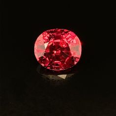 This vibrant, bright red spinel weighs 5.14 carats and has not been heated! Measuring 10.73 x 9.41 x 6.80 millimeters, it has a rich, rosy red color with hints of pink and orange. It has superior clarity, excellent luster, and is accompanied by Gemological Institute of America Report #2203169911. An attractive rounded oval with a gorgeous outline, this gem has an exceptionally well-cut and well-proportioned pavilion. It is a crystal with beautiful depth, which is rare for spinel and allows this Gia Certified Oval Red Ruby Ring, Oval Red Gemstones For Formal Occasions, Engagement Ring Gemstone, Red Spinel, 3 Stone Engagement Rings, Stone Engagement Rings, Stone Engagement, Gemstone Engagement Rings, Bright Red