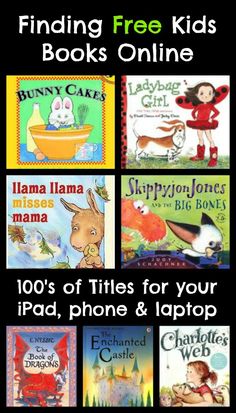 children's books with text that reads, finding free kids books online 100's of titles for your ipad, phone & laptop