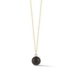 14kt Gold Onyx and Diamond Dot Necklace– MATEO Luxury Black Necklace With Pearl Pendant, Elegant Onyx Jewelry With Diamond Accents, Classic Black Necklace With Pearl Pendant, Formal Black Necklace With Pearl Pendant, Formal Black Jewelry With Pearl Pendant, Formal Black Pearl Pendant Jewelry, Formal Black Pearl Pendant Necklace, Black Round Pearl Pendant Jewelry, Black Pearl Round Pendant Jewelry