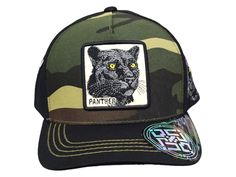 Presenting our New Panther Camo Mesh Trucker Hat. (Top Level Brand) The best style and quality at an affordable price. Very high detail and high quality embroidery, very trendy added piece to any wardrobe. Created from a high quality material blend of 50% polyester & 50% cotton, offering both durability and extreme high comfort with this Mesh snapback. Breathable mesh design for any season, this snapback hat qualifies as a perfect fit and high open airflow on any head size. Elevate your whole look added to your wardrobe style with our premium/Military Camo Black Panther Trucker Snapback Hat today! The lowest Cost Cheap & Very Fast Shipping! Cheap Black Baseball Cap For Summer, Cheap Camouflage Cotton Hats, Military Style Camouflage Snapback With Curved Brim, Camouflage Military Trucker Hat For Streetwear, Military Camouflage Trucker Hat With Flat Brim, Camouflage Military Trucker Hat For Outdoor, Military Style Camouflage Snapback Trucker Hat, 5 Panel Hat, Hats Snapback