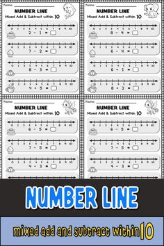 the number line worksheet for addition and subtraction