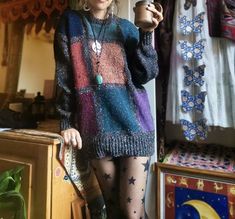 Cosy Grunge Outfit, Twee Clothes, Funky Outfits, Fall Fits, Dream Clothes, Retro Outfits, Look Cool, Not Mine, New Outfits