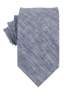 Navy Blue Linen Chambray Necktie | Wedding Ties Ties Neckties | The Brothers at OTAA | OTAA.COM Elegant Blue Cotton Suit And Tie Accessories, Elegant Blue Cotton Ties, Blue Cotton Tie For Formal Occasions, Classic Blue Cotton Tie, Classic Suit And Tie Accessories For Summer Office, Classic Summer Suit And Tie Accessories For Office, Classic Summer Office Suit And Tie Accessories, Classic Summer Business Neckwear, Blue Neckwear For Business In Summer