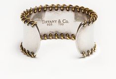 Vintage Tiffany & Co. Silver 18K Gold Wide Stitch Cuff Bracelet Tiffany Bracelets, Gold Cuff Bracelet, Accessory Inspo, Vintage Tiffany, Wide Cuff Bracelets, Gift Inspo, Costume Jewelry Earrings, Gold Bracelet Cuff, Belt Purse