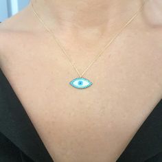 -The Lucky Evil Eye with Mother-of-pearl design style women jewelry pendant is made with high-quality 14K solid gold. (Evil Eyes are also called Turkish or Greek Evil Eye, Faith Protection and Nazar ) - We have listed many kind of evil eye jewelries. You can check out https://www.etsy.com/shop/LatikaJewelryShop - This dainty, delicate and trendy pendant necklace has been artfully designed for timeless yet modern millennial fashion. - This 14K solid gold pendant comes with a beautiful matching 14 Trendy Pendant Necklace, Snowflake Bracelet, Real Gold Chains, Tiny Necklace, Evil Eye Necklace Gold, Evil Eye Design, Turkish Evil Eye, Evil Eyes, Handmade Fine Jewelry