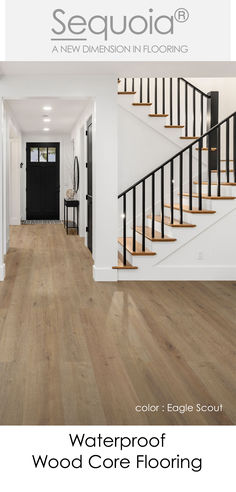 water resistant wood core flooring Cottage Floors, Maine Bathroom, White Oak Laminate Flooring, Closet Offices, Modern Farmhouse Floors, Wood Look Tile Floor, Cottage Flooring, Blue Couch Living Room, Amazing Interior Design