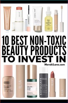 10 Best Clean Beauty Products to Invest In | Are you looking for non toxic skincare that hasn't been tested on animals, doesn't contain hormone disrupting chemicals like parabens, fragrances, carcinogens, or preservatives? If you're sick of being tricked into greenwashing marketing schemes, this post is for you. We've done the dirty work of vetting through quality beauty products to compile this list of truly clean, toxin free, animal friendly skincare products! Clean Glossy Makeup, Non Toxic Skincare Routine, Best Clean Skincare Products, Non Toxic Face Wash, Clean Skincare Products, Best Clean Beauty Products, Non Toxic Skincare Products, Clean Beauty Brands, Non Toxic Perfume