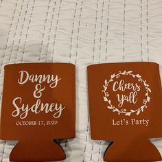 Wedding can coolers, a practical and stylish way to keep your drinks cool during your special day. Wedding Favor Ideas, Barn Wedding Decorations, Wedding Giveaways, Wedding Shower Gifts, Rustic Wedding Favors, Wedding Essentials