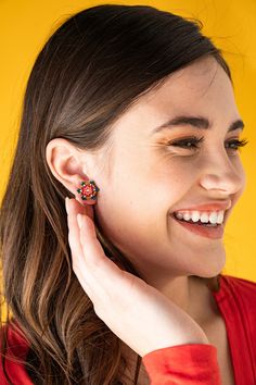 Dainty flower posts that still make a bold statement! 🌸 Women Empowerment, Post Earrings, Beads