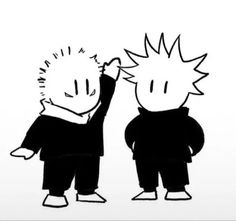 an image of two cartoon characters with one pointing at the other