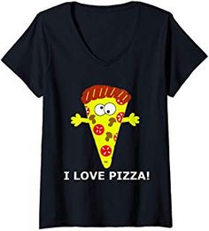 i love pizza t - shirt with the simpsons character wearing a red hat and glasses