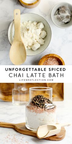 Melt into an DIY Unforgettable Rich Spiced Chai Latte Bath Diy Bath Products Natural, Makeup Gifts Basket, Diy Bath Soak, Bebe Shower, Makeup Gifts, Spiced Chai