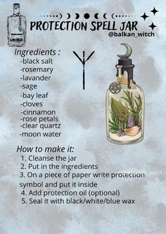 Witches Jar, Witch Symbols, Protection Symbols, Protection Spells, Meals In A Jar, Spiritual Meaning, Rose Petals, Clear Quartz, Wicked