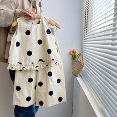 Polka Dot Vest, Tank Top Shorts, Polka Dot Tank Top