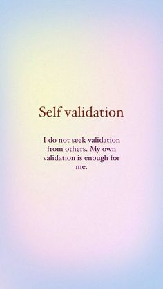 the words self valtation are written on a blue and pink background