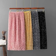 Womens Shimmering Sequin Maxi Skirt Collection Long Party Skirt With Sequins, Long Sequined Party Skirt, Party Midi Skirt With Sequins, Sequin Midi Party Skirt, Sequin Midi Skirt For Night Out, Glamorous Sequined Midi Skirt, Sequin Pencil Skirt For Party, Sequin Skirt For Party Season, Summer Midi Skirt With Sequins