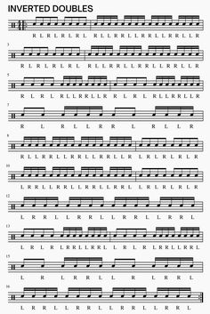 sheet music with the words inverted doubles