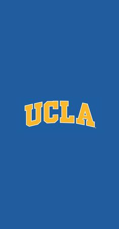 the word ucla on a blue background