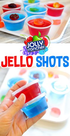 the jello shots are in plastic cups