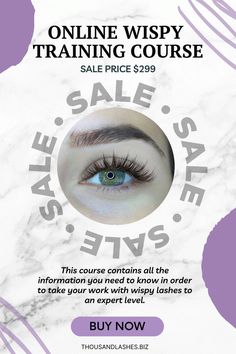 Lash Training Course Online Wispy Lashes - SAVE $200 Lash Training, Individual Lashes