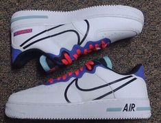 ad eBay - Nike Air Force 1 React Sneakers Astronomy. The sleek design features an Astronomy Blue colorway with white accents, perfect for any outfit. Nike Air Force 1 React, New Nike Air Force, New Nike Air, White Accents, Nike Air Force 1, New Nike, Men Clothing, Shoes Men, Air Force 1