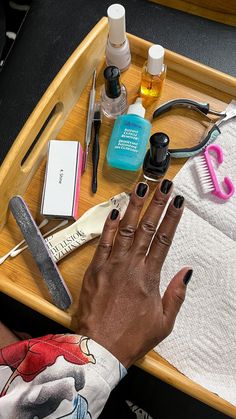 Nail Day Aesthetic, Natural Nail Maintenance, Beauty Maintenance Aesthetic, Diy Maintenance Day, Maintenance Routine Aesthetic, Self Maintenance Aesthetic, Nail Routine Care Diy, Nails At Home Aesthetic, Nail Care Aesthetic