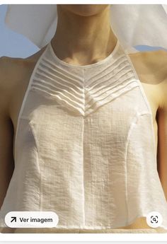 Sheer Texture, Halterneck Top, Linen Fashion, Backless Design, Indian Designer Outfits, Baby Outfit, Stylish Dress Designs, Sleeveless Tops, Designer Dresses Indian