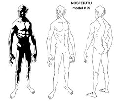 three different types of male body shapes in black and white, with the text nosfefau model 29