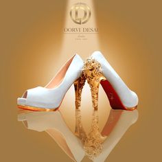 The heavenly, peep-toe pump shoe is made to reflect elegance in all ways. The golden high-heel features an upward ascending floral gold clasp that sits comfortably on a stiletto heel. Available in Light Blue and Orange, these are perfect for your wedding day and subsequent special occasions. Size: Fits True to Size Upper:  Synthetic Heel: 11.5 cms / 4.5 inches Lining: Synthetic with a comfortable fully padded sock under the foot Party Flats, Barbie Model, Bridal Heels, Wedding Brooch, Womens Wedding Shoes, Rhinestone Bridal, Wooden Heel, Slingback Pump, Beautiful Shoes