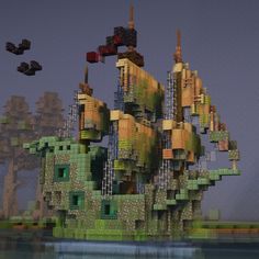 Minecraft Heaven Build, Brewing Stand Minecraft Design, Minecraft Art Gallery, Ancient City Minecraft, Ships Minecraft, Minecraft Nether Hub Ideas, Minecraft Brutalist, Mega Base Minecraft, Minecraft Observatory