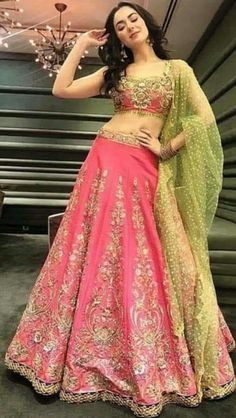 Hania Amir And Asim Azhar, Asim Azhar, Abhinav Mishra, Best Indian Wedding Dresses, Bridal Mehndi Dresses, Blouse Lehenga, Mirror Work Lehenga, Sangeet Outfit, Mehndi Dress