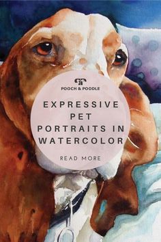 Expressive Pet Portraits in Watercolor Watercolor Pet Portraits How To Paint, Dog Painting Ideas, Person Watercolor, Watercolor Pets, Dog Tutorial, Watercolor 101, Watercolor Portrait Tutorial, Portraits Watercolor