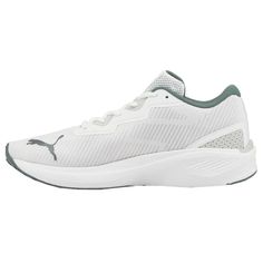 No matter where the day takes you, keep treading with these sneakers featuring a lightweight midsole for extra comfort..Synthetic upper.EVA midsole.Textile lining.Rubber sole.SKU: 376615-04.Color: White.Feature: E.V.A..Material: Synthetic.Sport: Running.Style: Lace Up.Pattern: Perforated Sky Running, Running Style, Sneakers Running, Puma Sneakers, Mens Sportswear, Sport Running, White Shop, Men's Sneakers, Rubber Sole