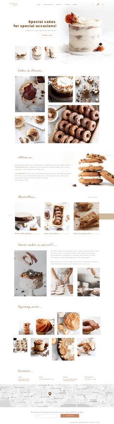 an image of a website page with food items on it