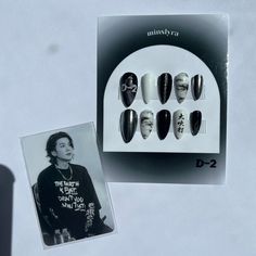 Yoongi Nails, Army Nail Art, Suga D Day, Graffiti Nails, Asian Nails