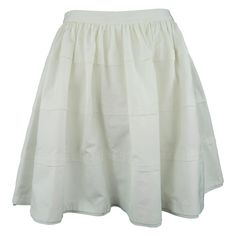 This RED VALENTINO mini petticoat skirt comes in a cotton blend canvas fabric and features a skinny waistband, gathered top and tiered layers. Made in Italy. Excellent Pre-Owned Condition. Marked: 6 Measurements: l Waist: 31 inches l Hip: 52 inches l Length: 17 inches Reference: 86433 Category: Skirt More Details Brand: VALENTINO Gender: Female Size: 6 Color: White Fabric: Polyester / Cotton Age Group: Adult Open Front Skirt, Gucci Skirt, Petticoat Skirt, Gathered Top, Mid Calf Skirt, Valentino Dress, Wool Pencil Skirt, Ruched Skirt, Gathered Skirt